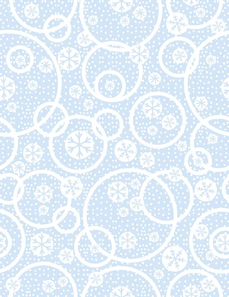 Blue Christmas seamless pattern with snowflakes,  vector — Stock Vector