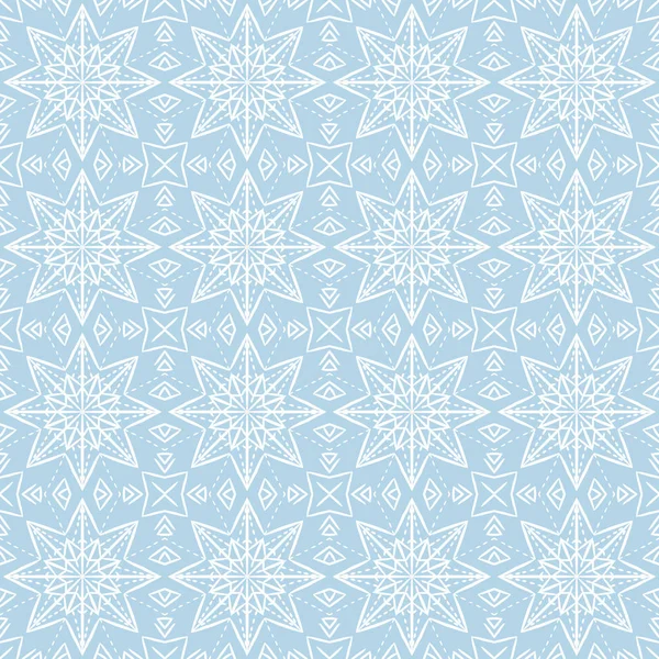 Blue christmas background with seamless pattern. Ideal for print — Stock Vector