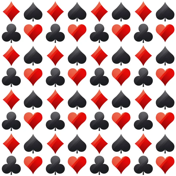 Jeu de casino sans couture poker fond avec rouge et noir sy — Image vectorielle