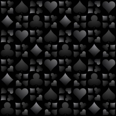 Sorunsuz casino poker sembolleri ile siyah arka plan kumar