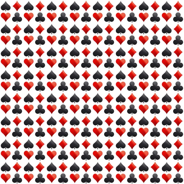 Jeu de casino sans couture poker fond avec rouge et noir sy — Image vectorielle