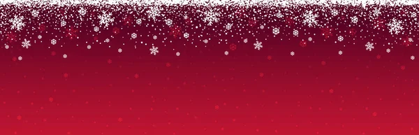 Червоні кристали вишикувалися сніжинками. Веселого Різдва і Веселого Нового Року. Horizontal new year background, headers, posters, cards, website.Vector illustration — стоковий вектор