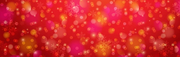 Rotes Weihnachtsbanner mit Schneeflocken. Frohe Weihnachten und einen guten Rutsch ins neue Jahr. Horizontale Neujahrshintergrund, Kopfzeilen, Poster, Karten, website.vector Illustration — Stockvektor