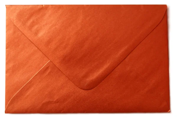 Enveloppe Rouge Isolée Sur Fond Blanc Enveloppes Rouges Brillantes — Photo