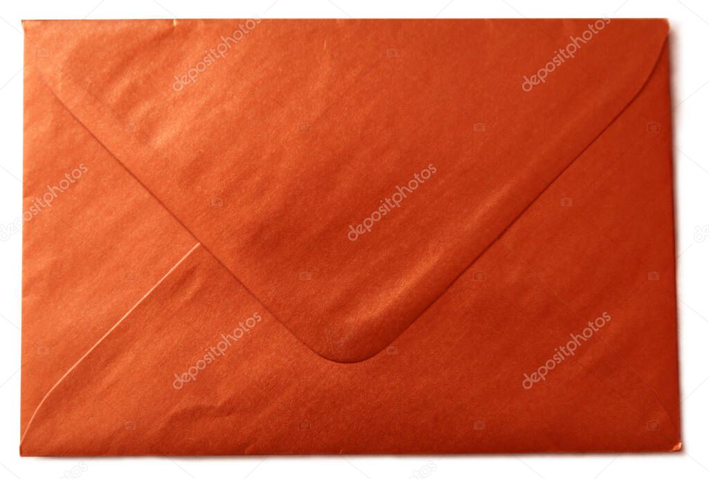 Red envelope isolated on white background. Shiny red envelopes.