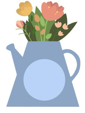 Şenlik tasarımı için vazoda bir buket.