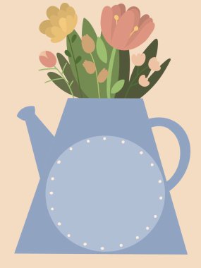 Şenlik tasarımı için vazoda bir buket.