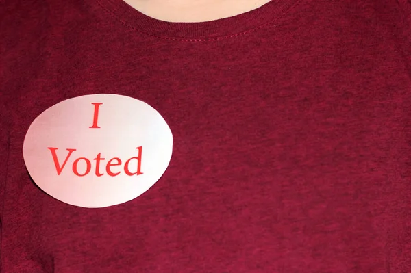 I voted sticker . Voting or making choice concept. social activity project. — Stock Photo, Image