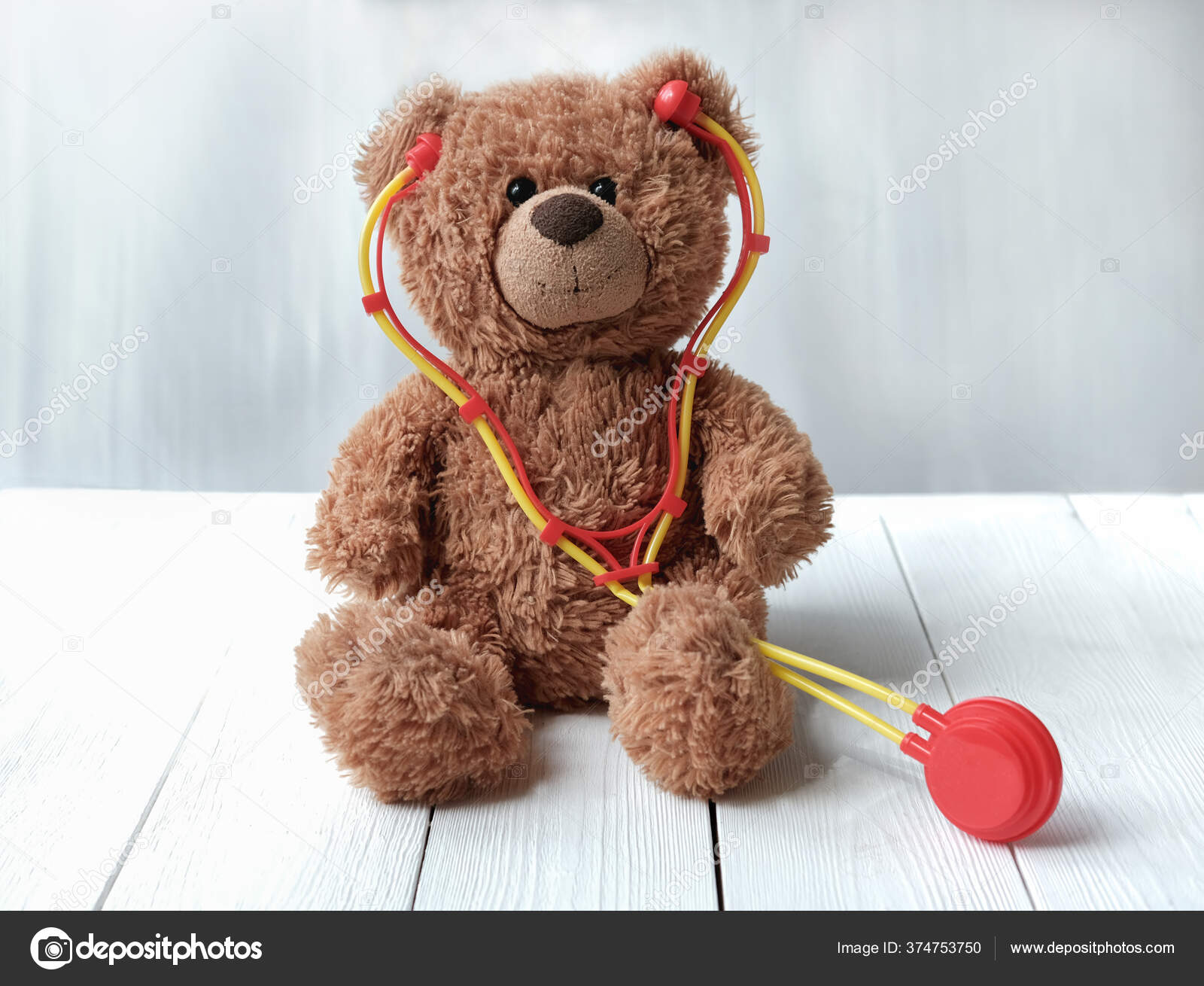 doctor teddy bear with stethoscope