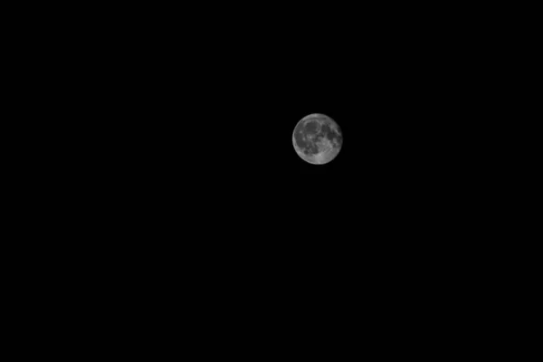 Isolated full moon with no stars