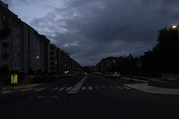 Avilas Straße Bei Sonnenuntergang — Stockfoto