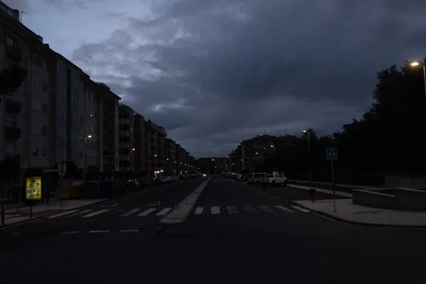 Avila Straat Bij Zonsondergang — Stockfoto