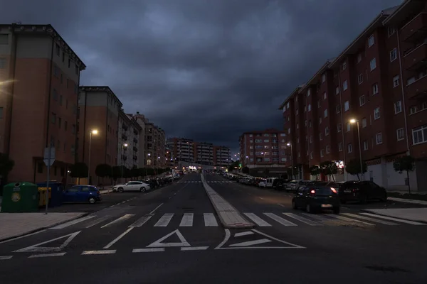 Avilas Straße Bei Sonnenuntergang — Stockfoto