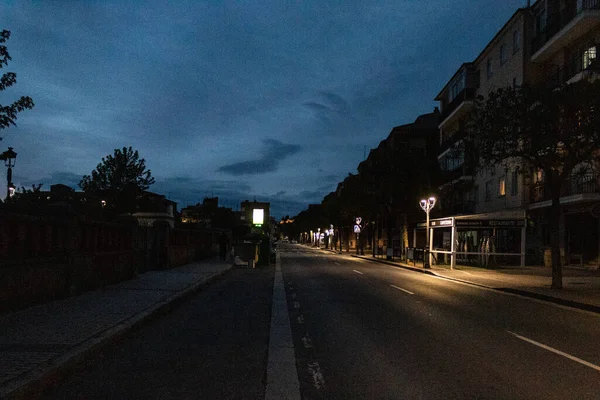 Avila Straat Bij Zonsondergang — Stockfoto