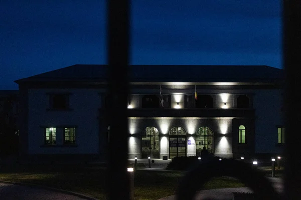 Hospital Provincial Ávila Por Noche — Foto de Stock