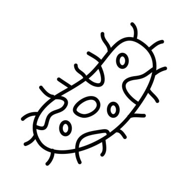 Modern düz çizgi simgesi biçiminde insan hücre simgesi