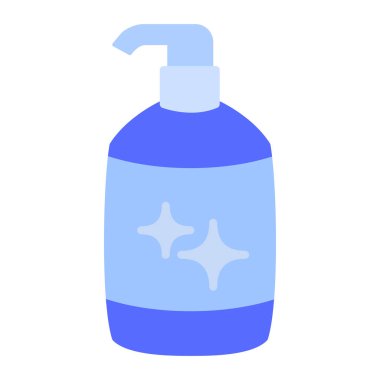 Modern düz biçim simgesine sahip el dezenfektanı simgesi veya renkli vektör