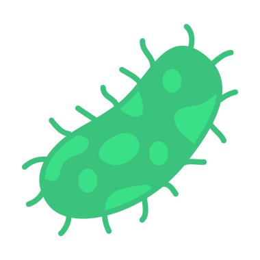 Modern düz biçim simgesine sahip yeşil hücre simgesi veya renkli vektör