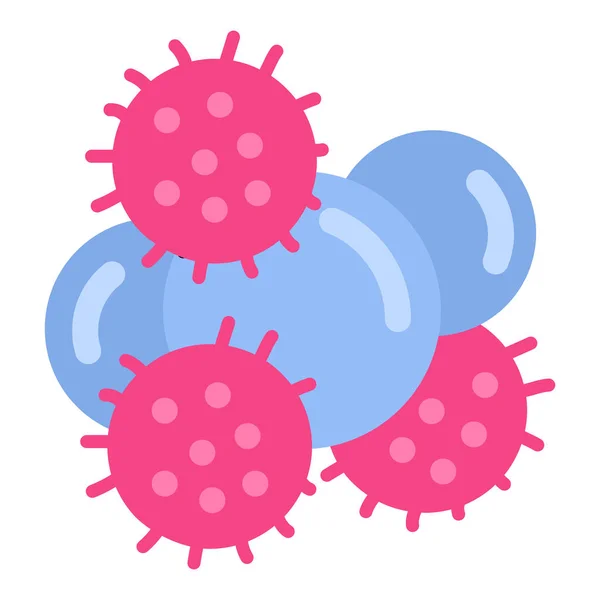 Icône Bactéries Germinales Avec Couleur Icône Style Plat Moderne Vecteur — Image vectorielle