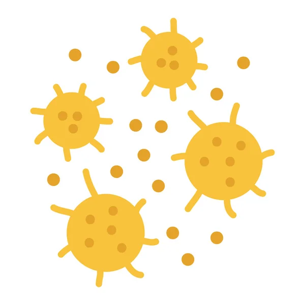 Vírus Ícone Combustão Com Cor Ícone Estilo Plano Moderno Vetor —  Vetores de Stock