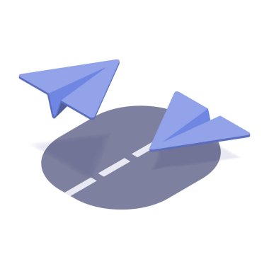 Modern düz biçim renk vektörlü konsept izometrik simge gönderildi ve alındı