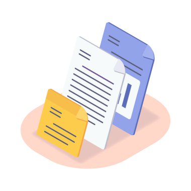 dosya türü izometrik simge modern düz biçim renk vektörü