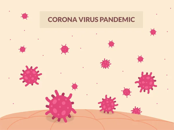 Virus Touch Piel Humana Microbiología Pantalla Gran Vista Con Moderno — Archivo Imágenes Vectoriales