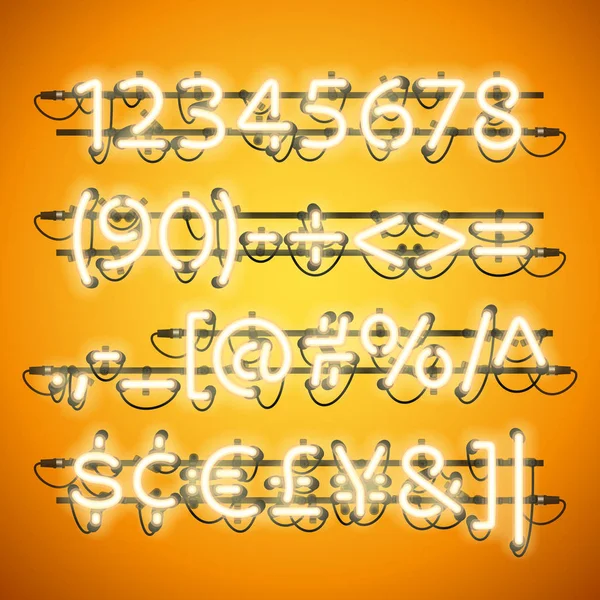 Parlak Neon tatlım sarı numaraları