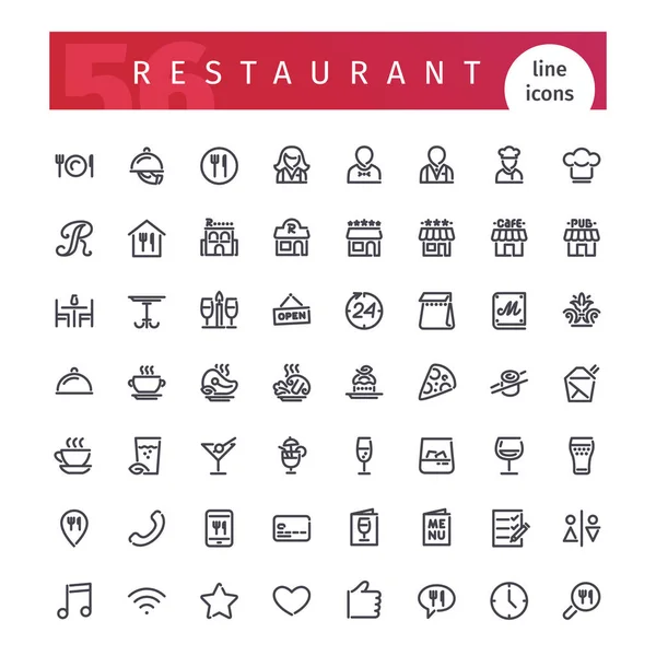 Restoran hattı Icons Set