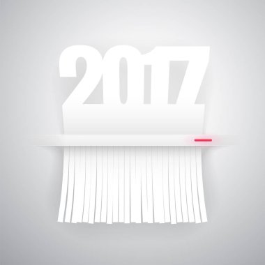 Kağıt 2017 Modern Shredder kesilir