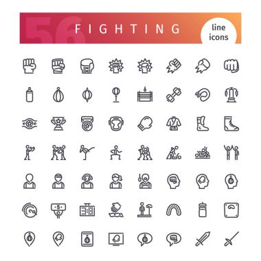 Savaş hattı Icons Set