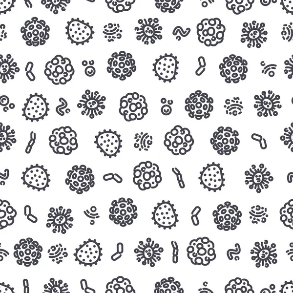 Coronavirus Seamless Pattern — Stock Vector