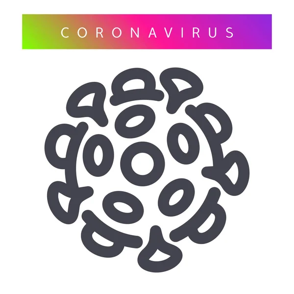 Ícone da linha Coronavirus — Vetor de Stock