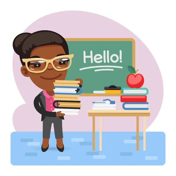 Cartoon English Teacher — Stock Vector