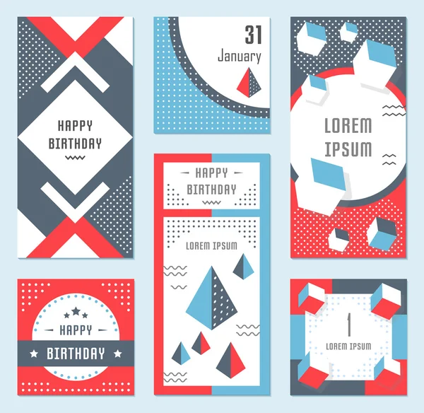 Vector Set geometrische patroon, Flyers en Banners — Stockvector