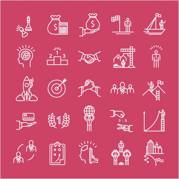 Set de iconos de línea plana vectorial — Vector de stock