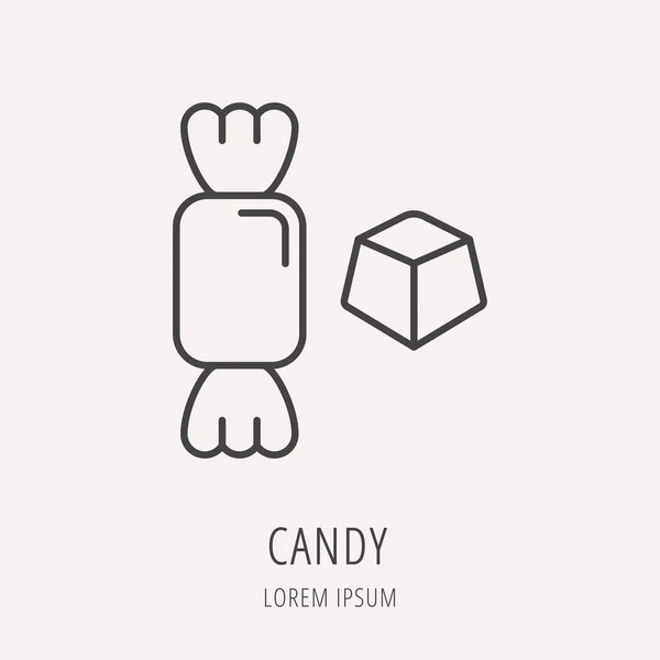 Vektor einfache Logo-Vorlage Süßigkeiten — Stockvektor
