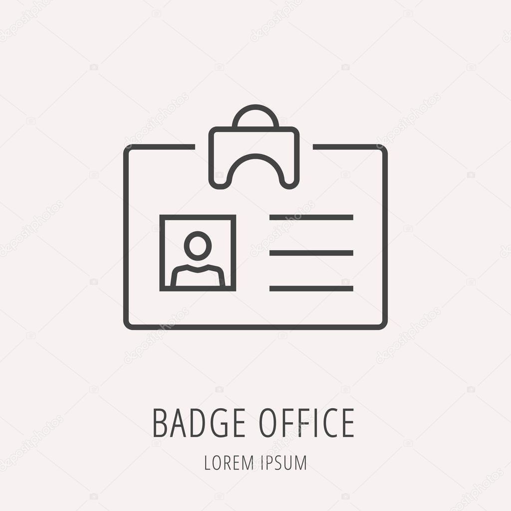 vector simple logo template badge office stock vector badge office