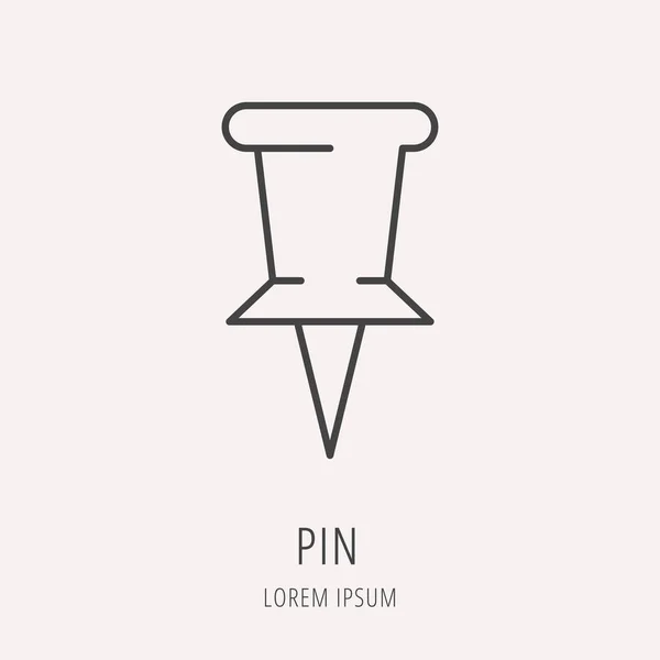 Vector Simple Logo Template Pin — Stock Vector