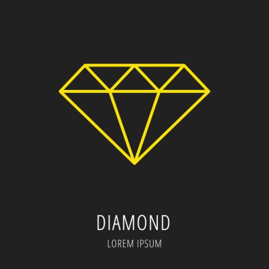 Vektör basit Logo şablonu elmas