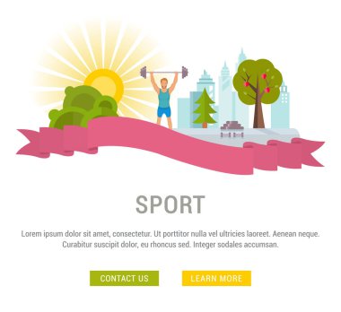 Web sitesi Banner ve açılış sayfası spor