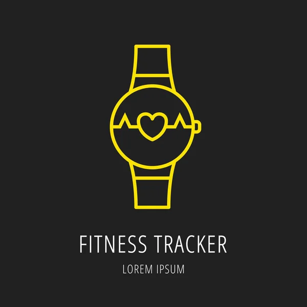 Tracker fitness modello logo semplice vettoriale — Vettoriale Stock