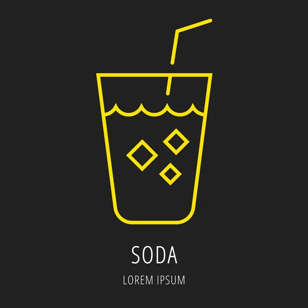 Logotipo de línea Alimentos o bebidas — Vector de stock