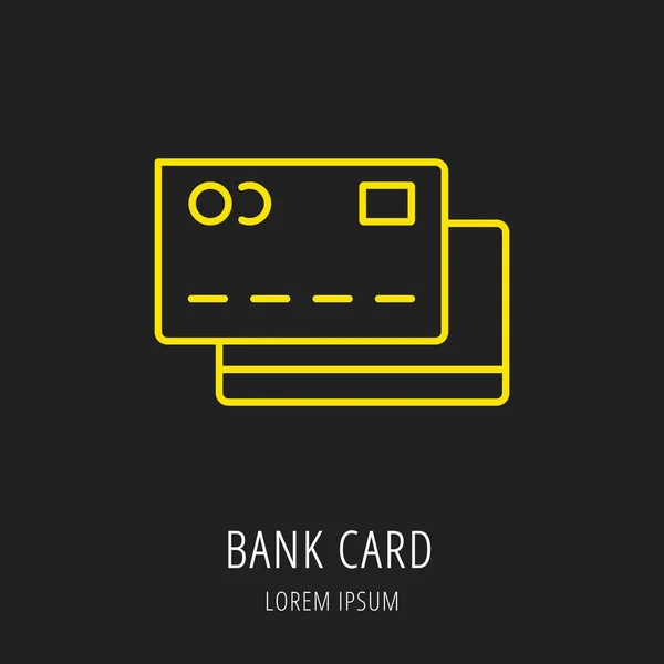 Vektor einfache Logo-Vorlage Bankkarte — Stockvektor