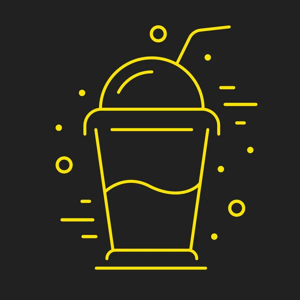 Linie Logo Essen oder Trinken — Stockvektor