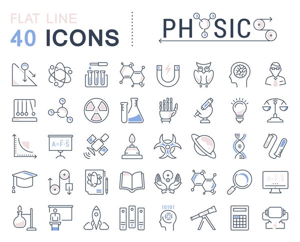 Набор векторных плоских иконок
