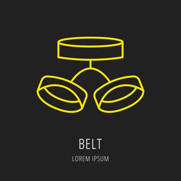 Vector Simple Logo Template Belt — Stock Vector