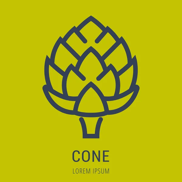 Cono de plantilla de logotipo simple de vector — Vector de stock