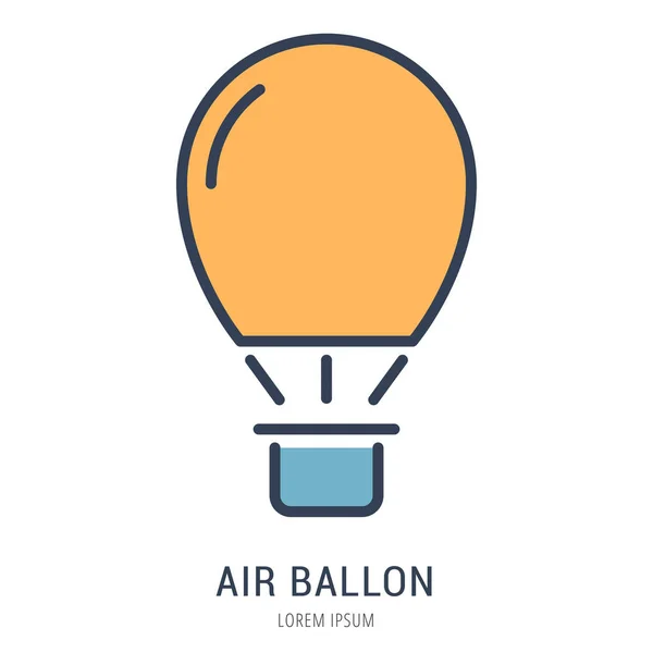 Vetor simples logotipo modelo Air Ballon — Vetor de Stock