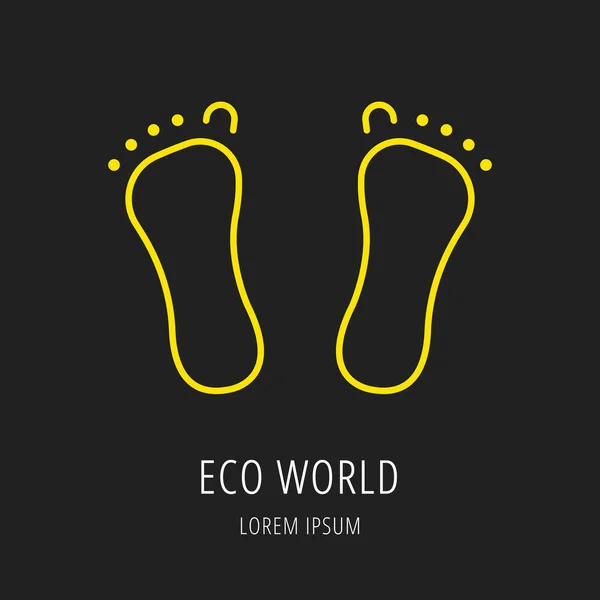 Wektor Logo prosty szablon eko świat — Wektor stockowy